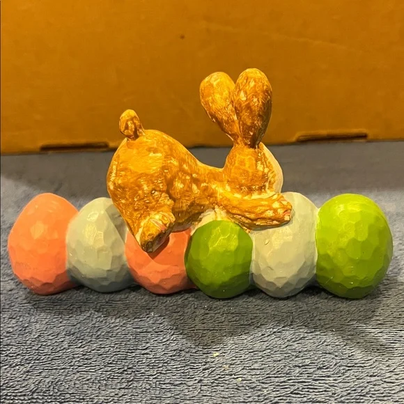 Spring Bunny Decor with Colorful Eggs - Picture 3 of 8